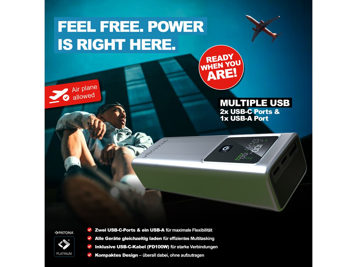 Patona Powerbank PD100W 20000mAh