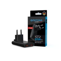 Patona GaN Flat PD 65W 2x USB-C Black