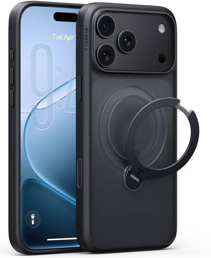 Torras Ostand Spin iPhone 18 Pro Black