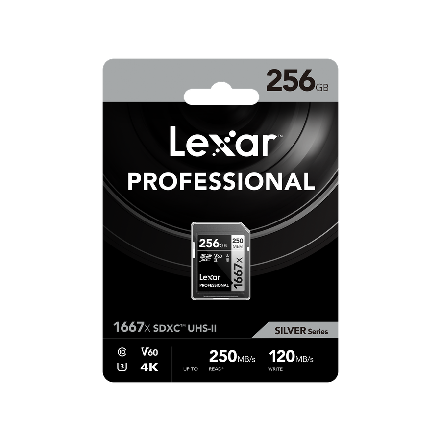 Lexar 1667x UHS-II SDXC 256GB Silver