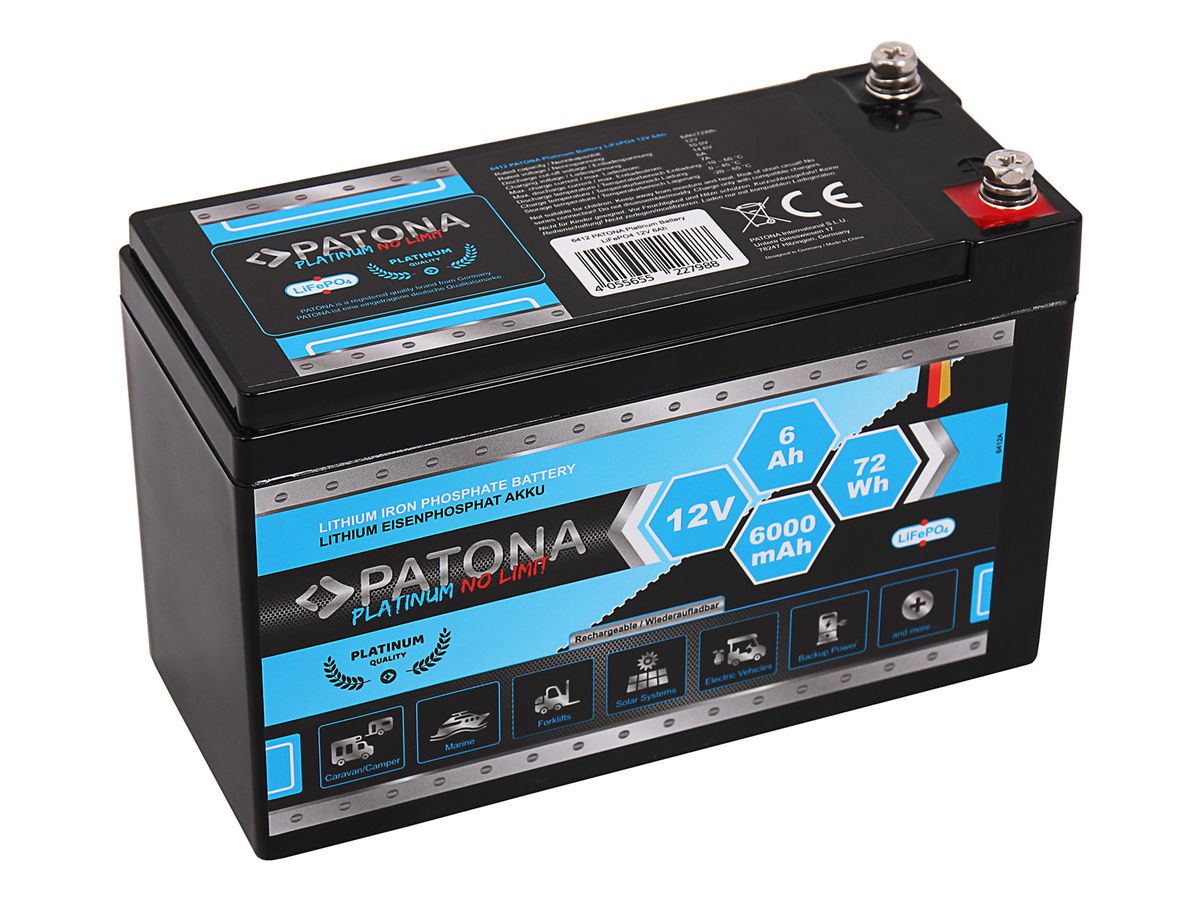 Patona Platinum Battery LiFePO4 12V 6Ah