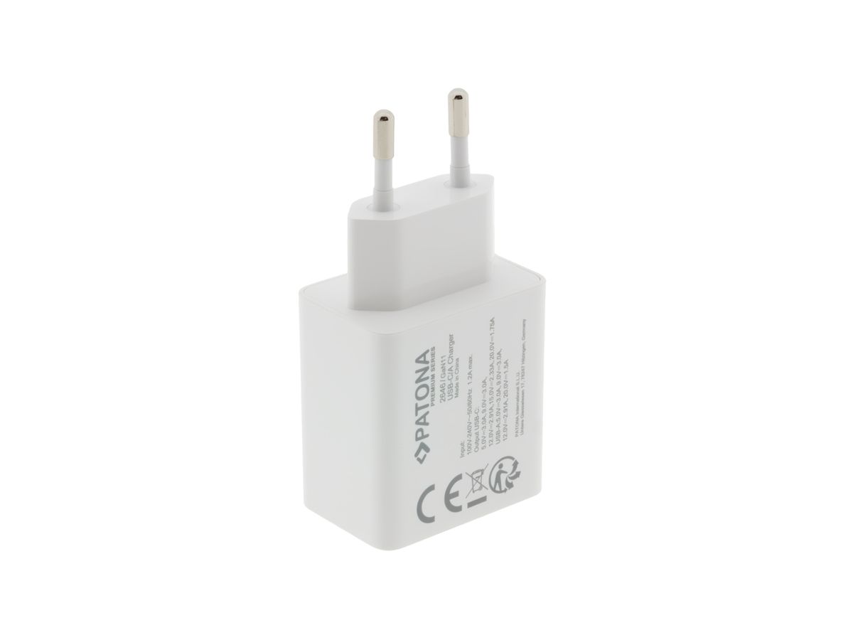 Patona GaN PD 35W USB-C USB-A white