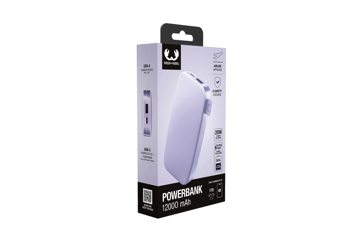 Fresh 'n Rebel Powerbank 12000 mAh Lilac