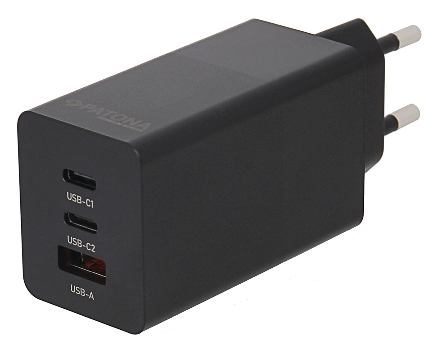 Patona GaN PD 65W 2xUSB-C + USB-A Black