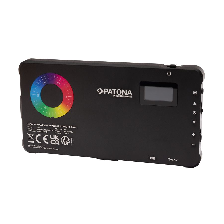Patona RGB Videolicht mit Powerbank