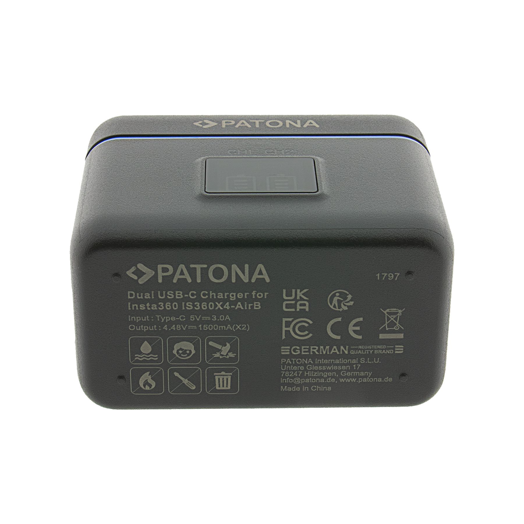 Patona Dual Ladebox Insta360 X4-Air