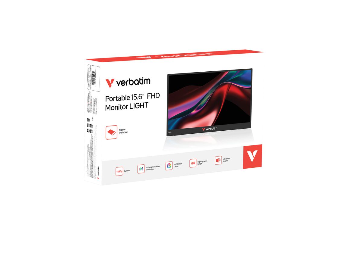 Verbatim Portable Monitor 15.6" Light