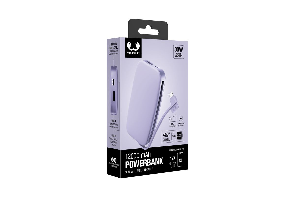 Fresh 'n Rebel Powerbank 12000 mAh Lilac