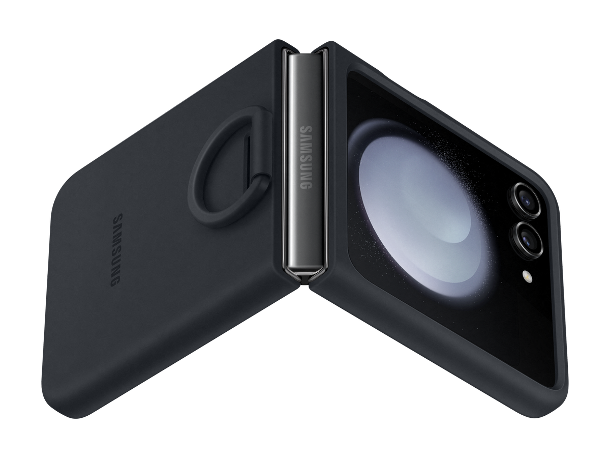 Samsung Flip 5 Silicone Case Ring Indigo