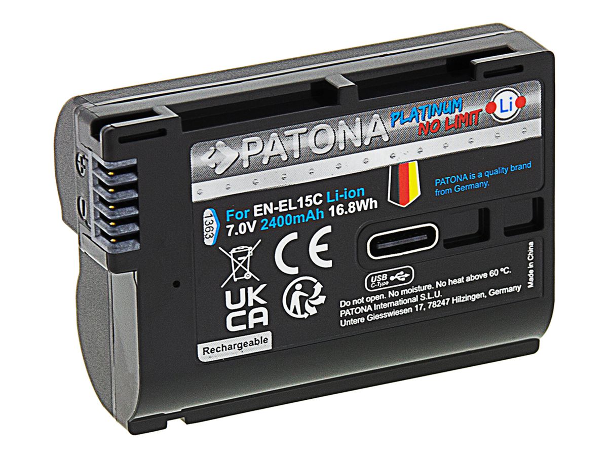 Patona Platinum Akku Nikon ENEL15C USB-C