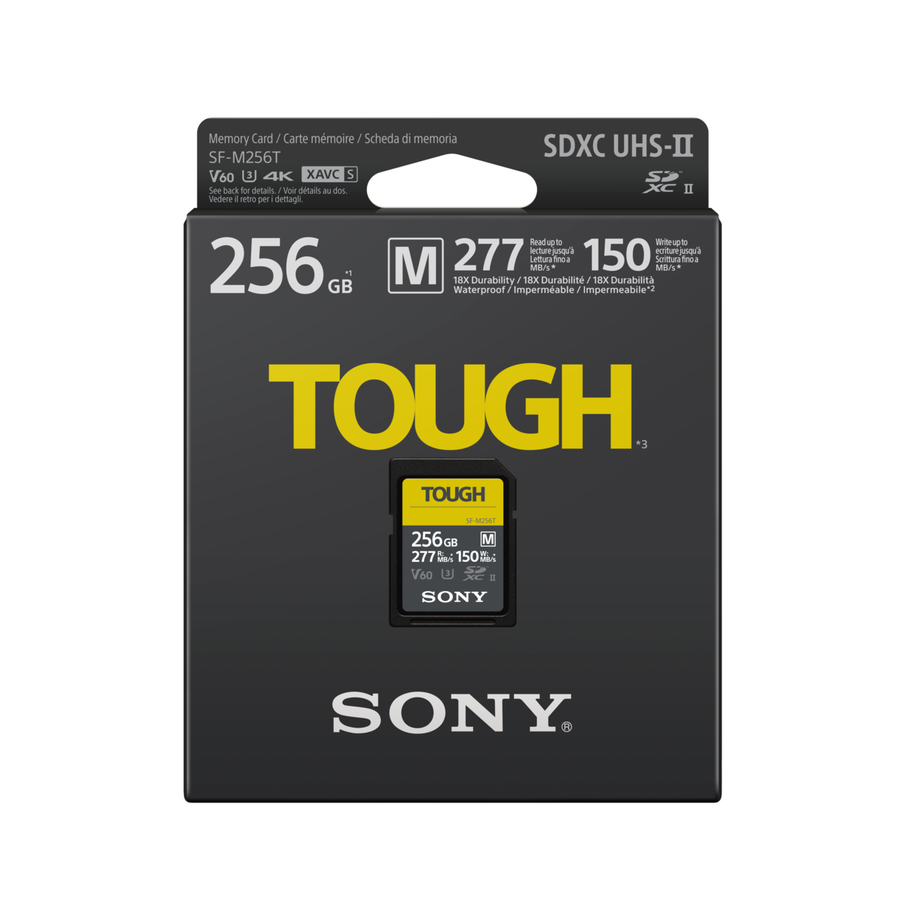 Sony SF-M Tough SDXC 256GB UHS-II 277MBs