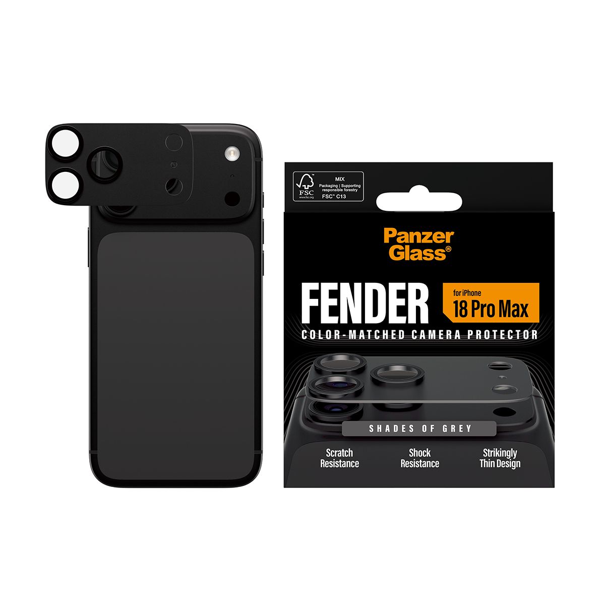 PanzerGlass iP18Pro Max Kameraschutz Gr.