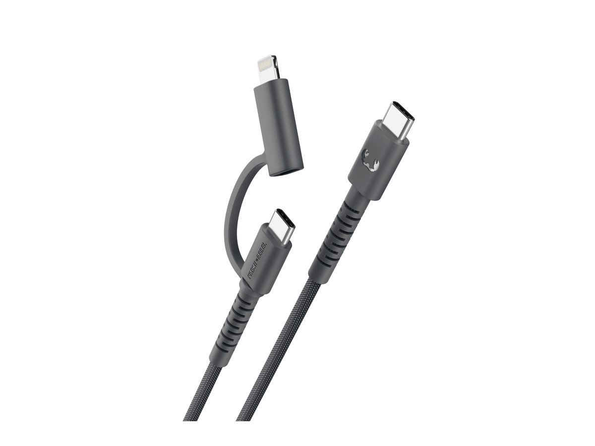 Fresh 'n Rebel USB-C Combo Cable Grey