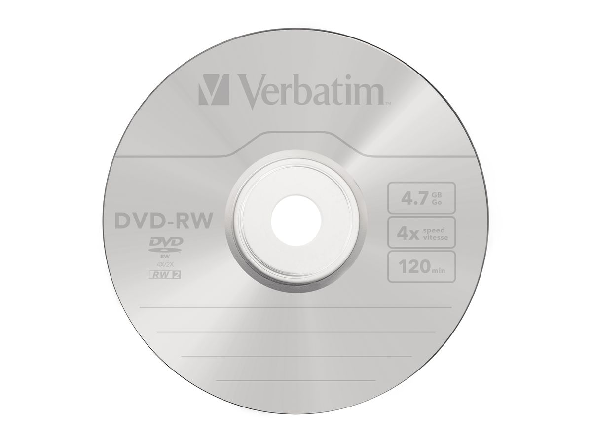 Verbatim DVD-RW Jewel 4.7GB 4x 5 Pack