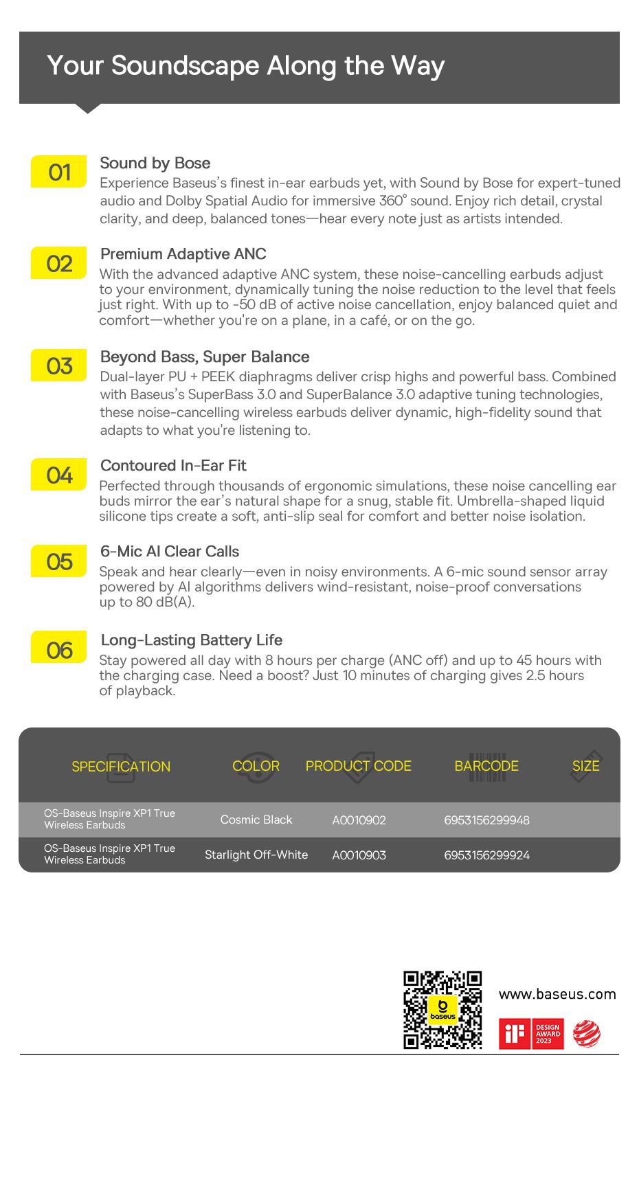 Baseus Inspire XP1 Cosmic Black