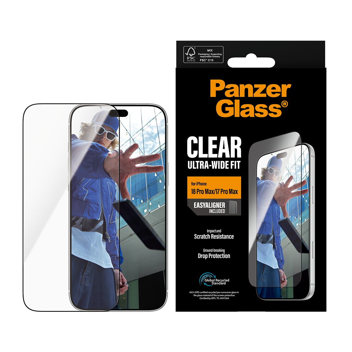PanzerGlass iP 17/18ProMax Displayschutz