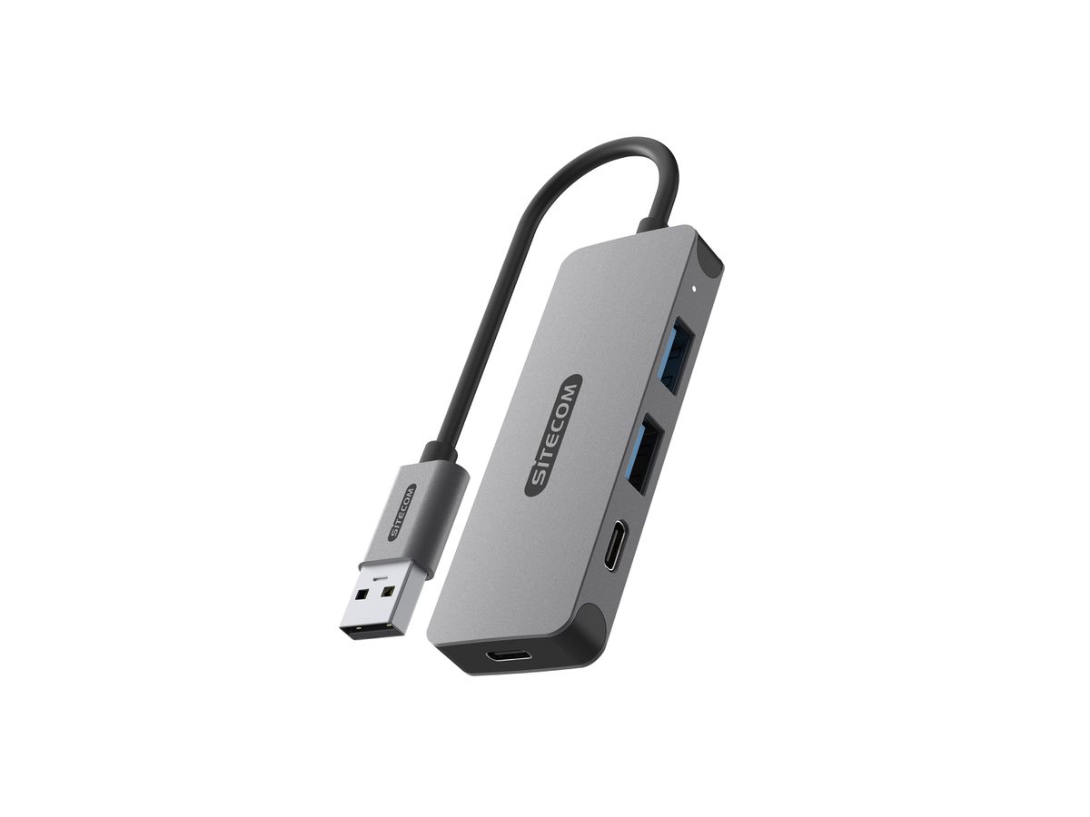 Sitecom USB-A to 2x USB-A + 2x USB-C Hub