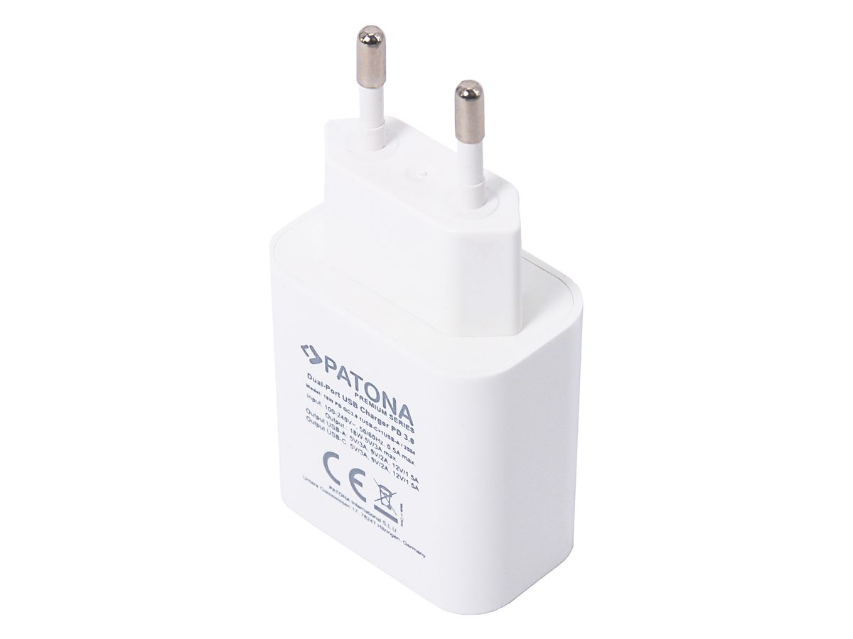 Patona Netzteil USB-C + USB-A 18W