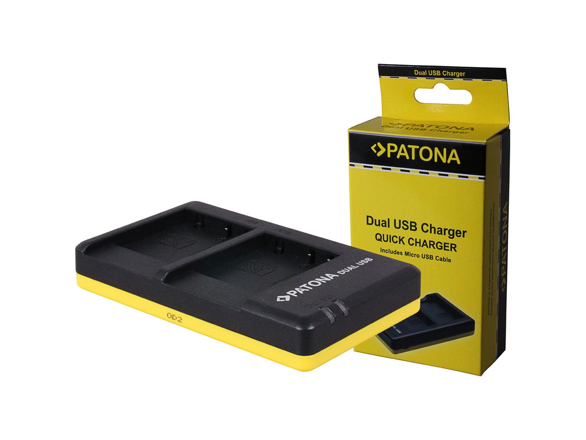 Patona Chargeur Dual USB Panaso. BCG10E
