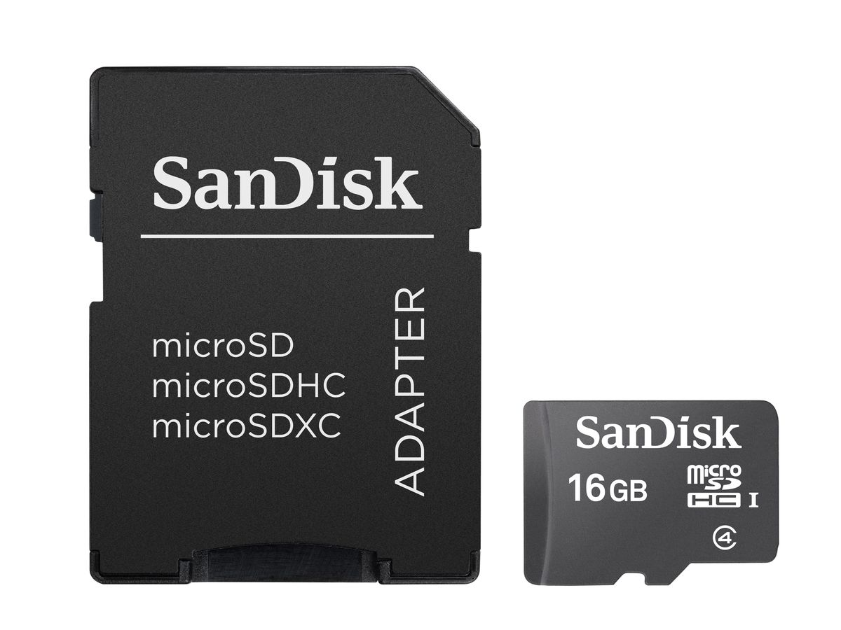 Sandisk microSD 16GB Class4 mit Adapter
