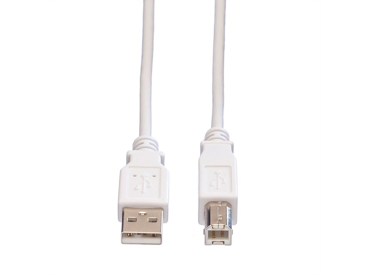 VALUE USB 2.0 Kabel, A-B, white (4.5 m)