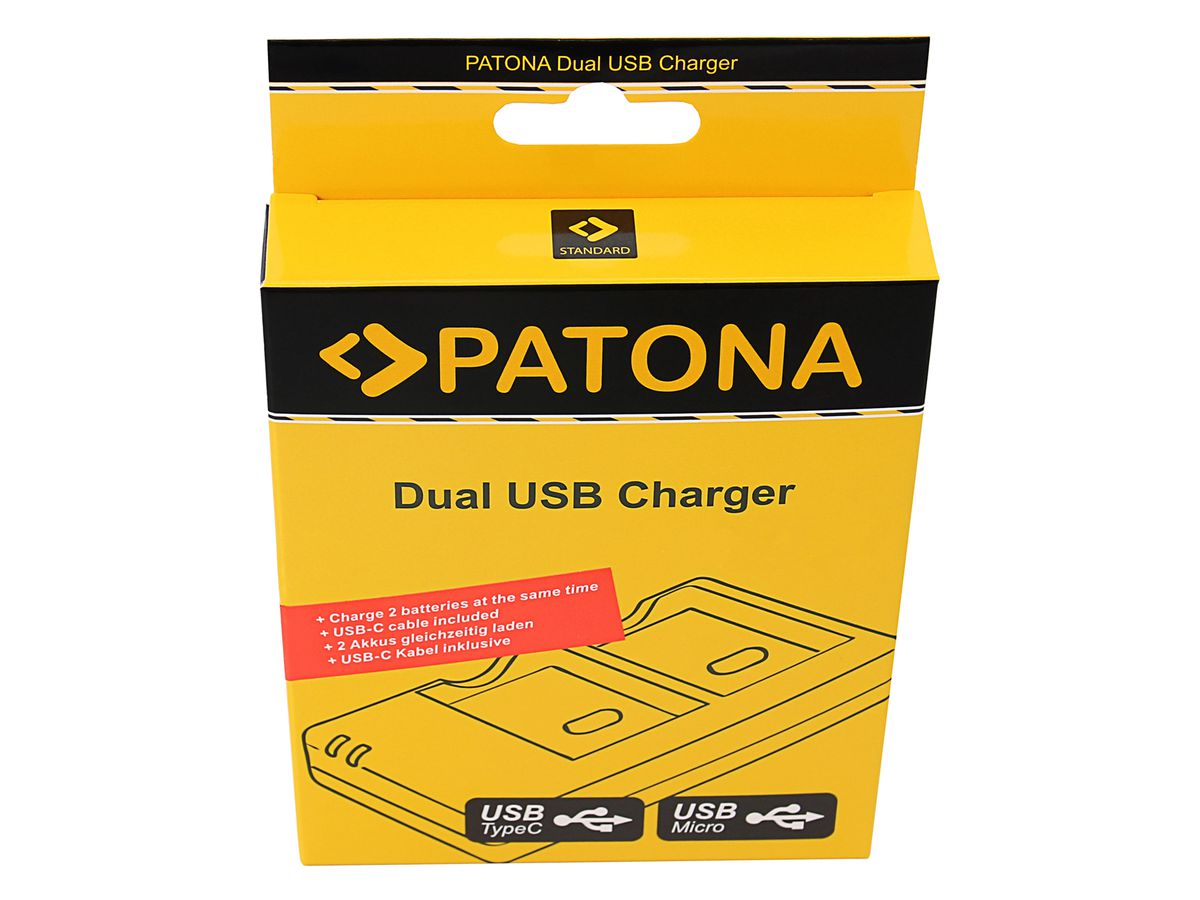 Patona Ladegerät Dual USB Sony NP-FM500H