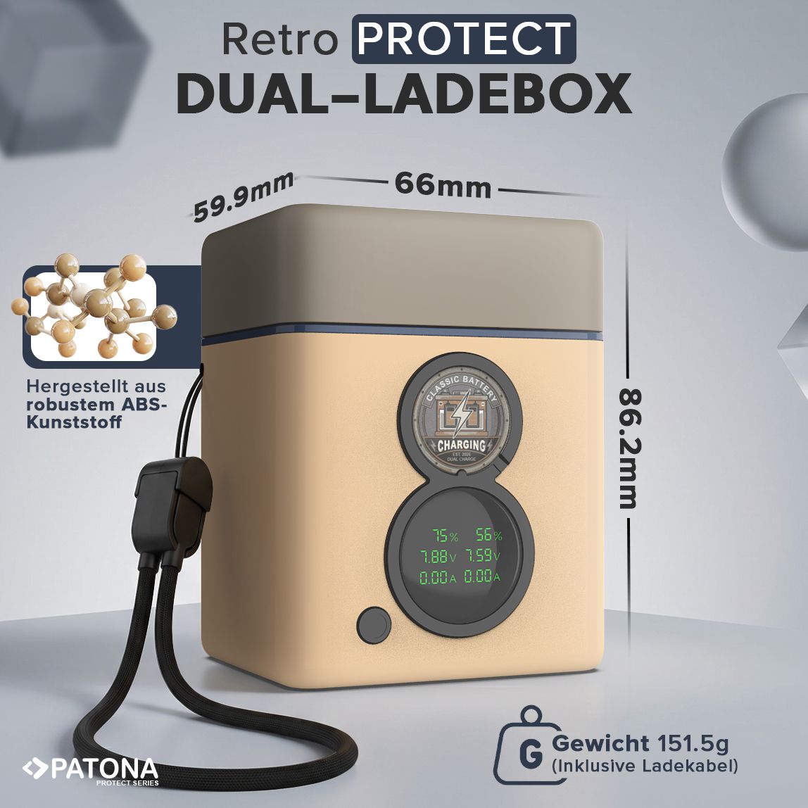 Patona LP-E6P Set Chargeur 2 Batterie