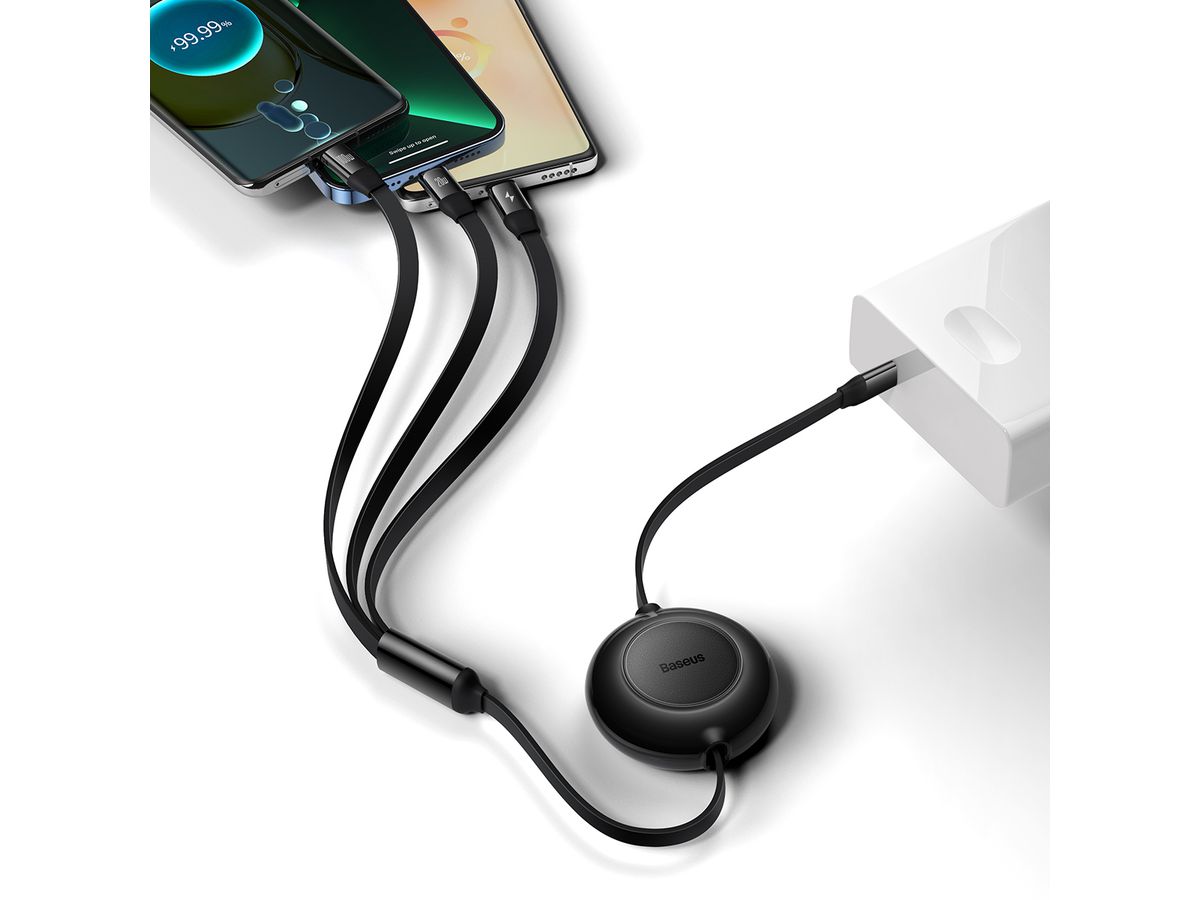 Baseus USB-C 3-in-1 Cable 1.1m Black