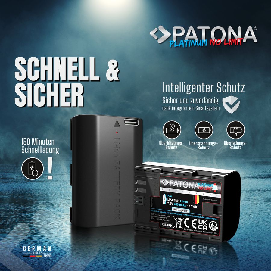 Patona Platinum Canon LP-E6NH USB-C Inp.