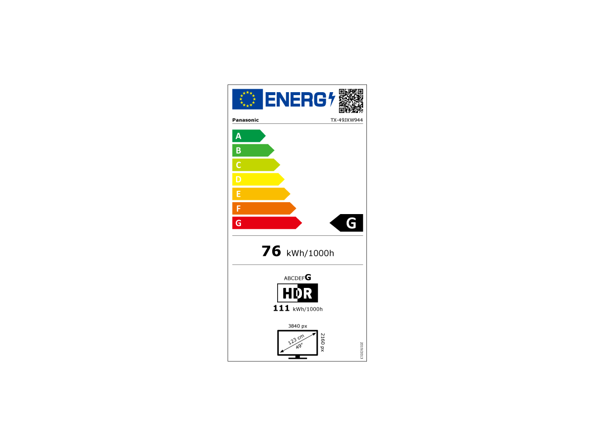 Panasonic 49" LED UHD HDR TV 49JXW944