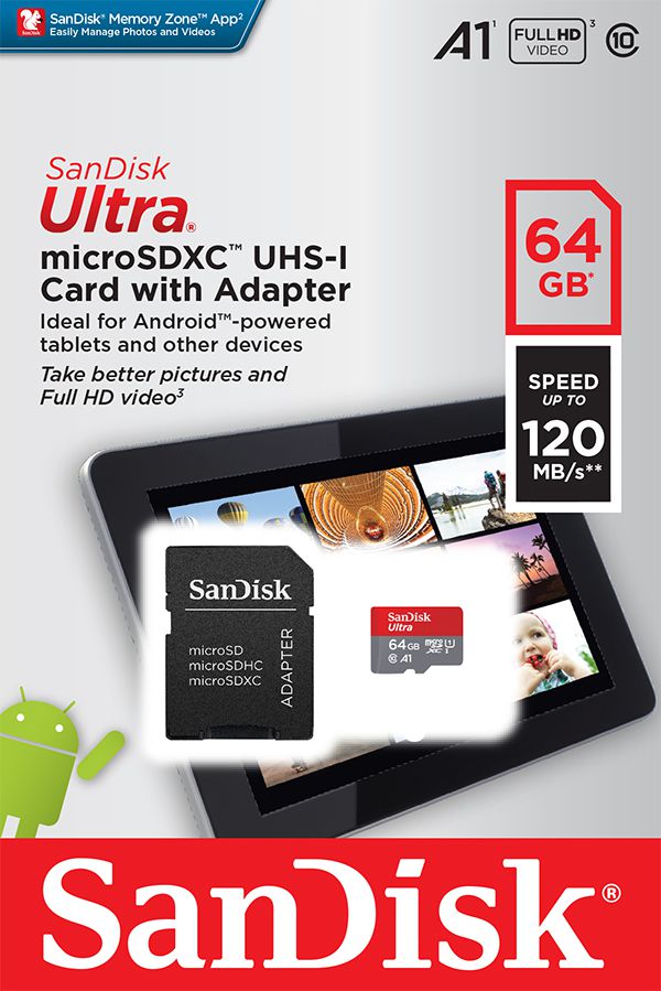 SanDisk Ultra SDXC 140MB/s 64GB Tablet